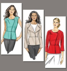 8714 VERY EASY VOGUE LINED VEST, JACKET SLEEVES OR NOT PATTERN 14-22 UNCUT